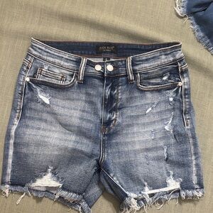 Judy Blue Light Wash Distressed Shorts